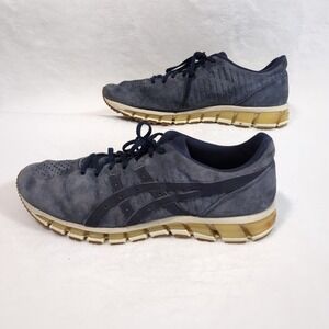 Asics Gel-Quantum 360 Sneakers Mens 13 Navy Blue Suede Leather 1021A105